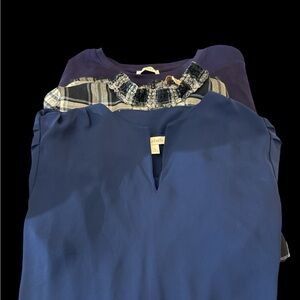 Three piece top bundle. Ann Taylor Loft Charming Charlie & Poetsky